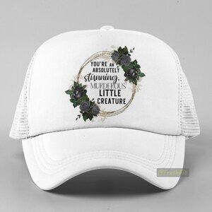 🆕Stunning Murderous Little Creature Foam Trucker Hat Mesh Snapback Cap White